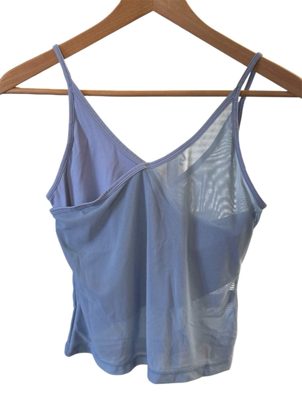 Halara NWOT. Light Blue Sheer Mesh Cami Tank Top